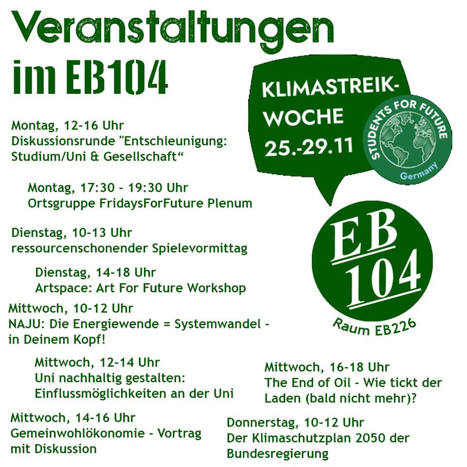 EB104-Aktionen zur Klimastreikwoche